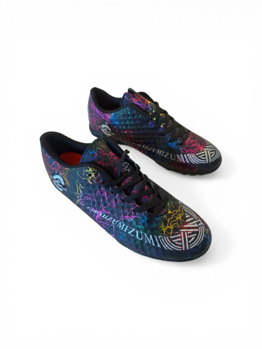 NEW Neon Galaxy Turf Trainers Athletic Lace Up Sneakers Size 5.5 ZumiZumi